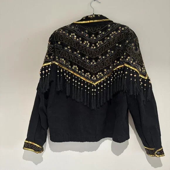 Unique Vintage Women's Black Jacket - Picture 2 of 3